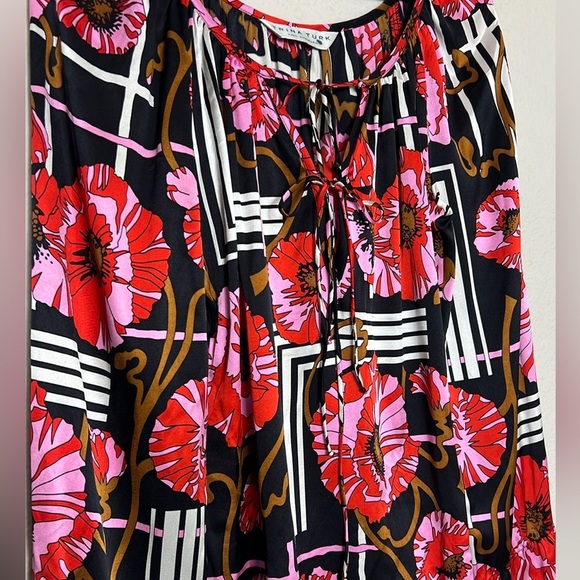 Trina Turk Floral Tie Front Blouse - Picture 6 of 6